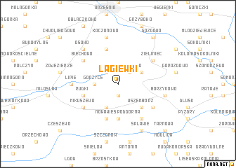 map of Łagiewki