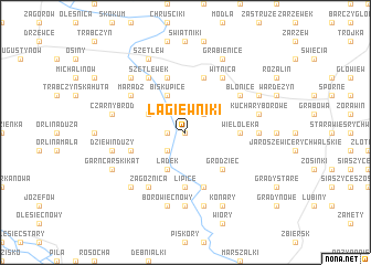 map of Łagiewniki