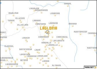 map of La Gloria