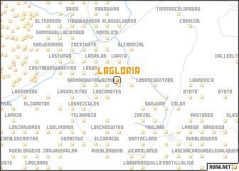 map of La Gloria