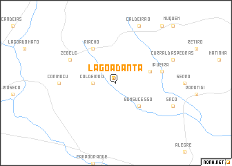map of Lagoa Danta