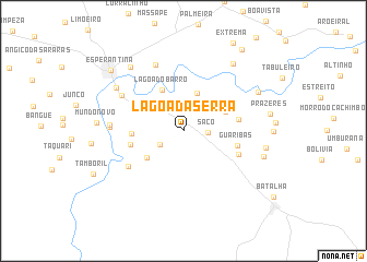 map of Lagoa da Serra