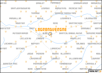 map of La Grand-Vergne