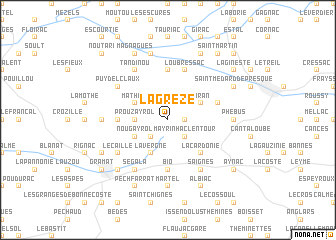 map of La Grèze