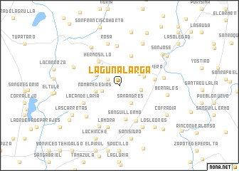 map of Laguna Larga