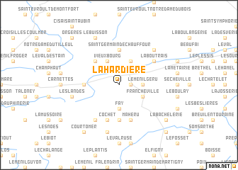 map of La Hardière