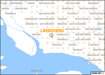 map of Lāhārkāndi