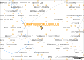 map of La Haye-de-Calleville