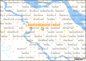 map of Lāhiri Raghunāthpur