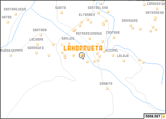 map of La Horrueta