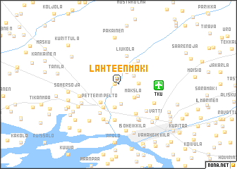 map of Lähteenmäki