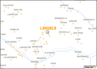 map of La Huaca