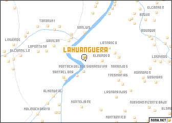 map of La Huanguera