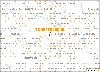 map of La Hueca Abajo