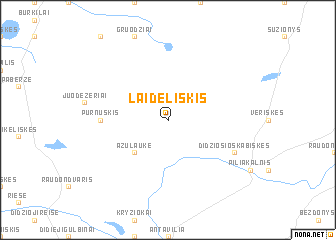 map of Laideliškis