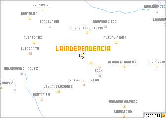 map of La Independencia