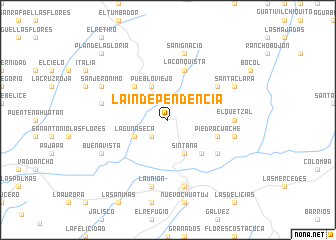 map of La Independencia