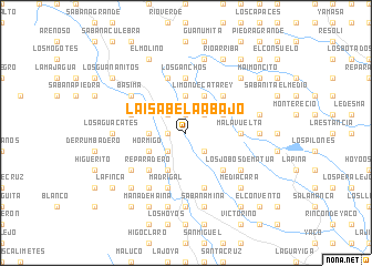 map of La Isabela Abajo