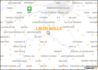 map of Laize-la-Ville