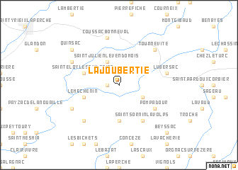 map of La Joubertie