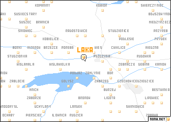 map of Łąka