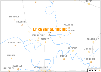 map of Lake Bend Landing