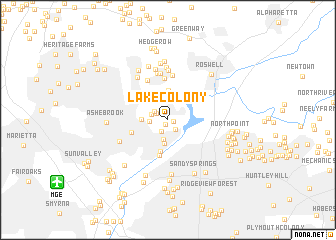 map of Lake Colony