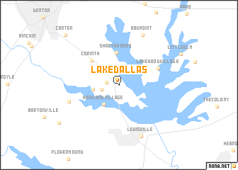 map of Lake Dallas