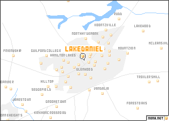 map of Lake Daniel