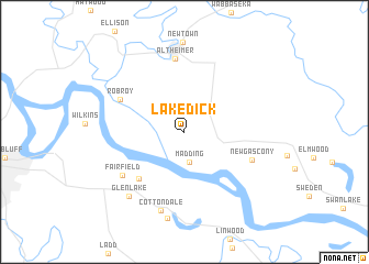 map of Lake Dick