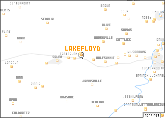 map of Lake Floyd