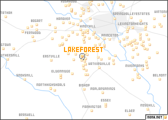 map of Lake Forest