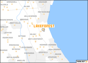 map of Lake Forest