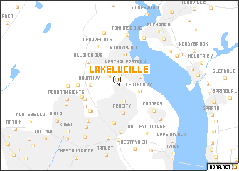 lake lucille map states usa united nona topo regional 3d