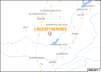map of Lake of the Pines