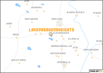 map of Lake Pasadena Heights