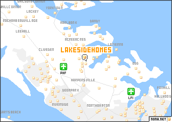 map of Lakeside Homes