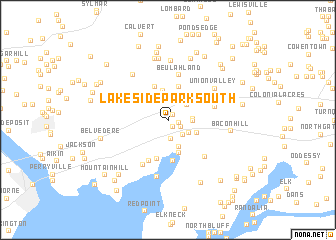 map of Lakeside Park South