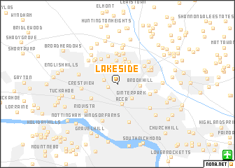 map of Lakeside