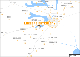 map of Lake Speight Colony