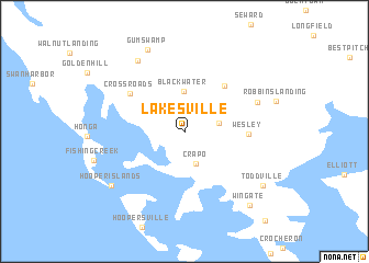 map of Lakesville