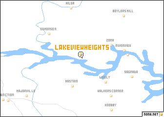 map of Lakeview Heights