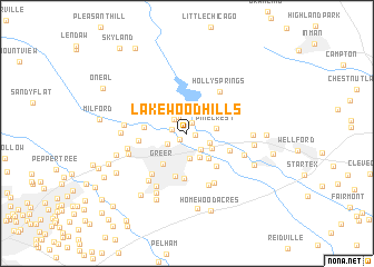 map of Lakewood Hills