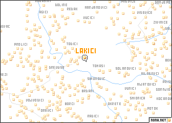 map of Lakići