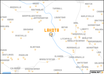 map of Lakota