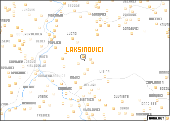 map of Lakšinovići