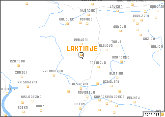 map of Laktinje