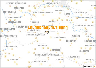 map of La Labor de Valtierra