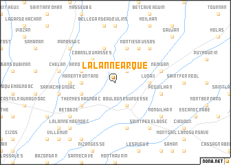 map of Lalanne-Arqué