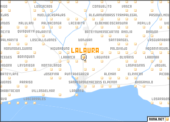 map of La Laura